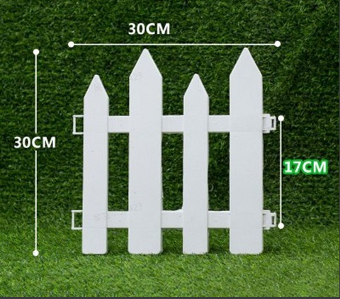 1224PCSOutdoorPVCPlasticWhiteFenceGardenFlowerpotParterrePetFenceDecorationDogKennelCage-1741797-4