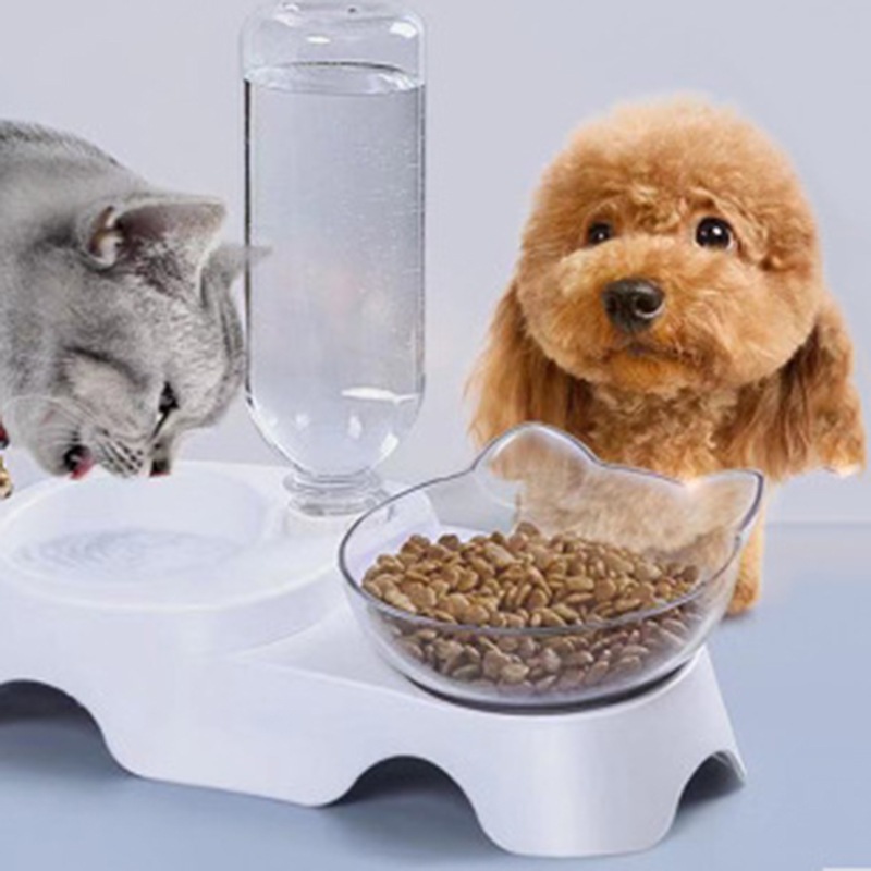 15DegreeRaisedPetBowlsCatsFoodWaterFeederPlasticTiltedElevatedBowlforPetsCare-1687153-7