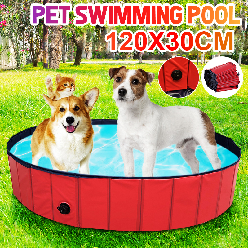 16030cmPVCPetBathPoolDogCatAnimalBathWashingTubFoldingPortableSwimmingPool-1881200-1