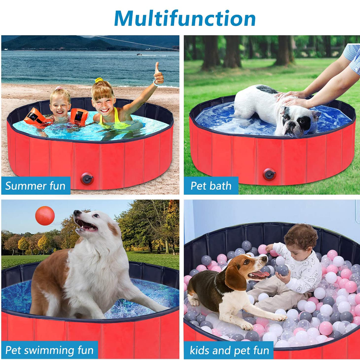 16030cmPVCPetBathPoolDogCatAnimalBathWashingTubFoldingPortableSwimmingPool-1881200-9