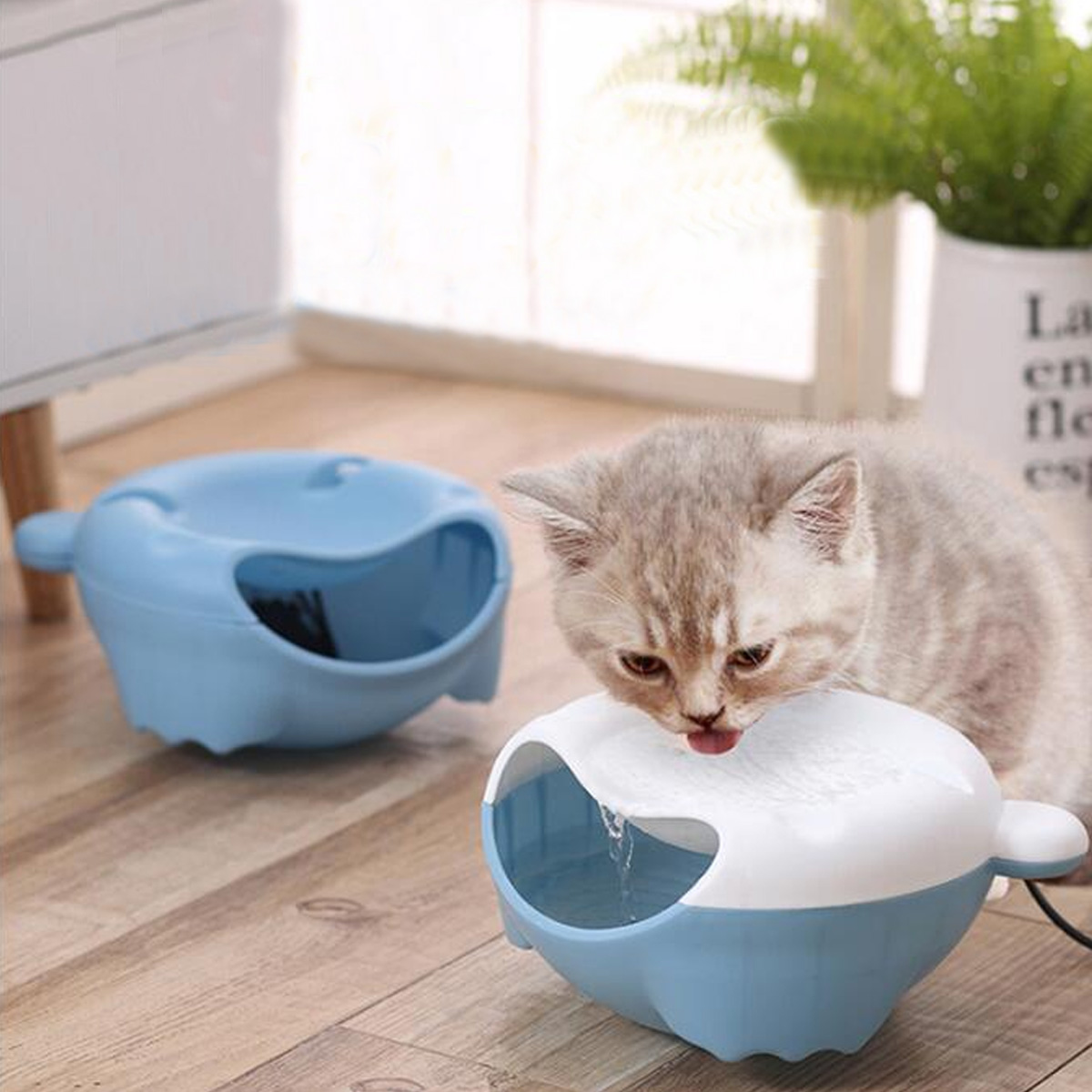 AutomaticSmallPetCatDogWaterSourceFountainDispenserDrinkingCupBowl-1889218-2