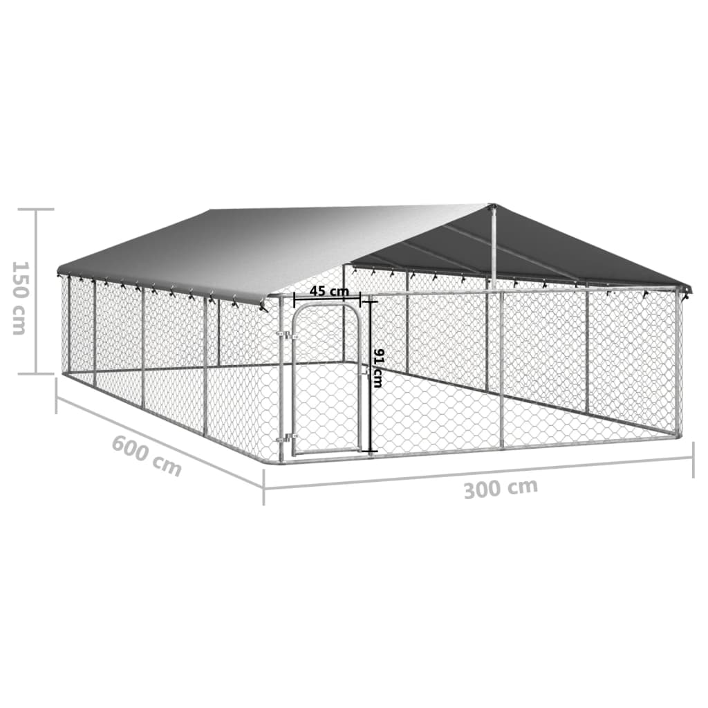 Dogkennelforoutsidewithroof600x300x150cm-1968322-2