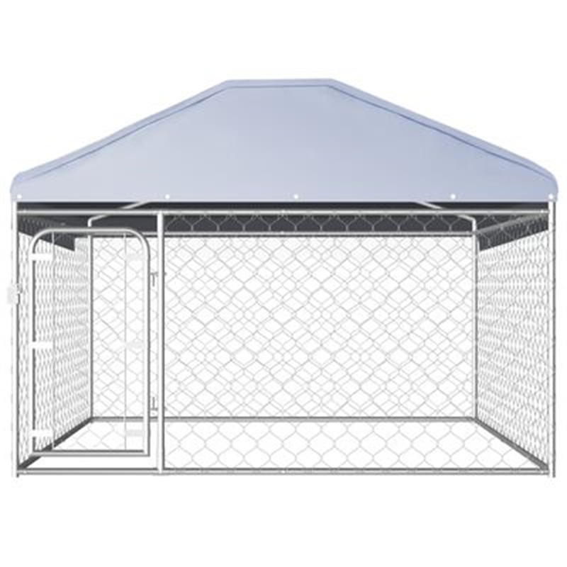 EUDirectvidaXLOutdoorDogKennel144493PuppyHeavyDutyCageGalvanizedSteelFrameFencePlaypenExercisePenChi-1941938-4