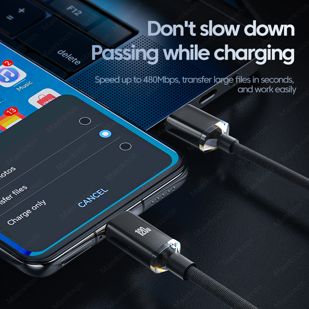 120WUSB-AtoType-CCableFastChargingDataTransmissionTinnedCopperCoreLine1M2MLongforHuaweiMate50forSams-1983229-2