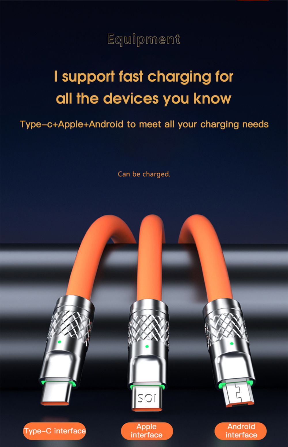 120WUSB-AtoiPType-CMicroUSBCableFastChargingDataTransmissionTinnedCopperCoreLine1MLongforiPhone11121-1983089-5