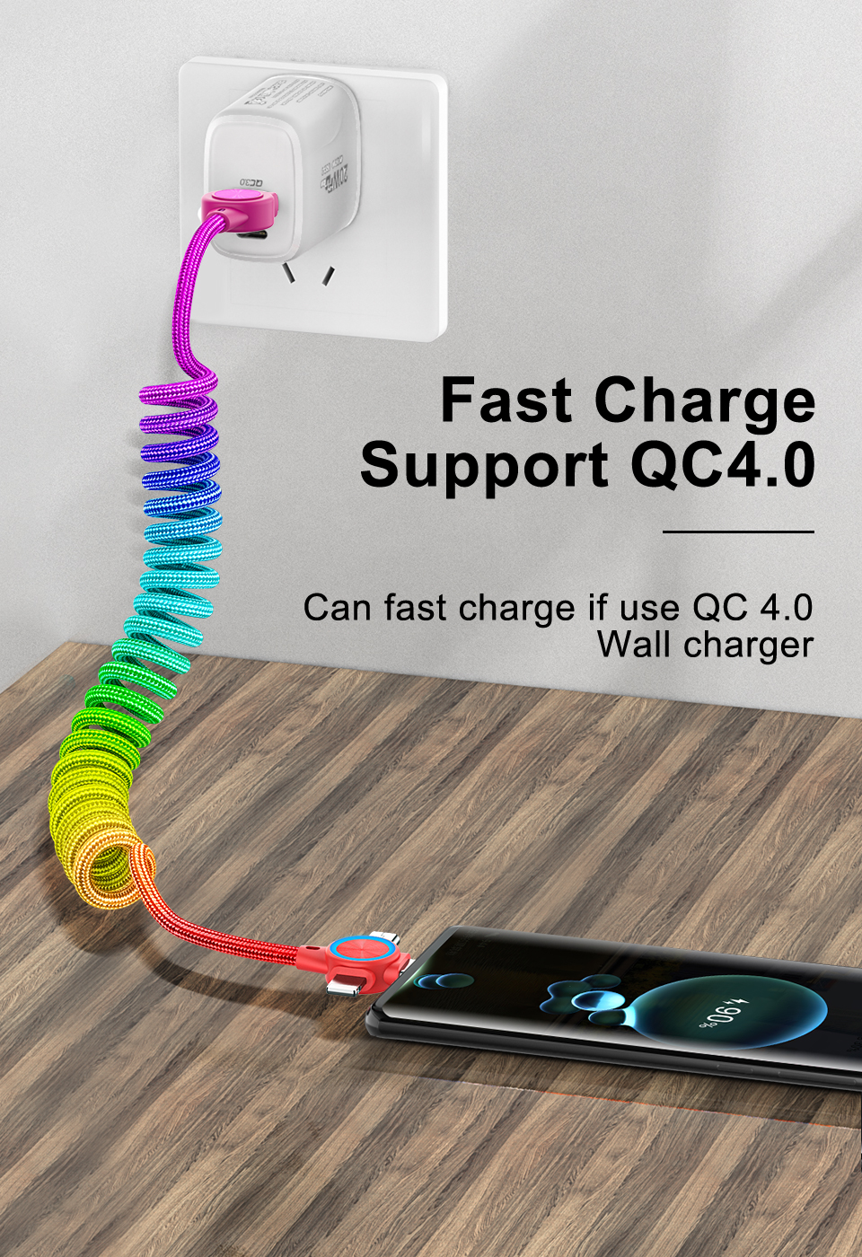 3A3in1USB-AtoiPType-CMicroUSBSpringCableFastChargingDataTransmissionCopperCoreLine1MLongforHuaweiMat-1989783-7