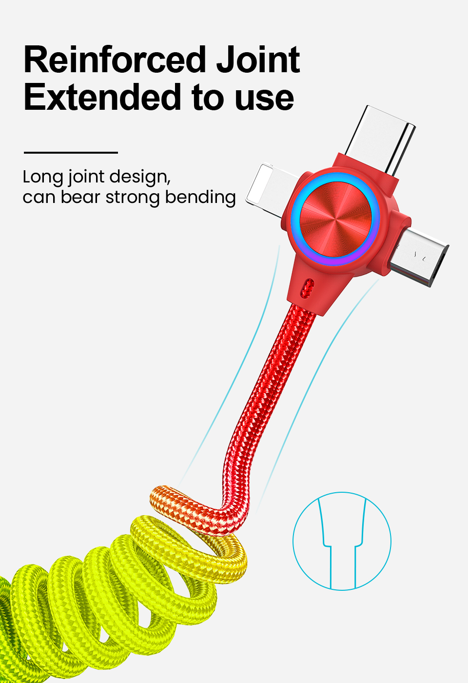 3A3in1USB-AtoiPType-CMicroUSBSpringCableFastChargingDataTransmissionCopperCoreLine1MLongforHuaweiMat-1989783-8