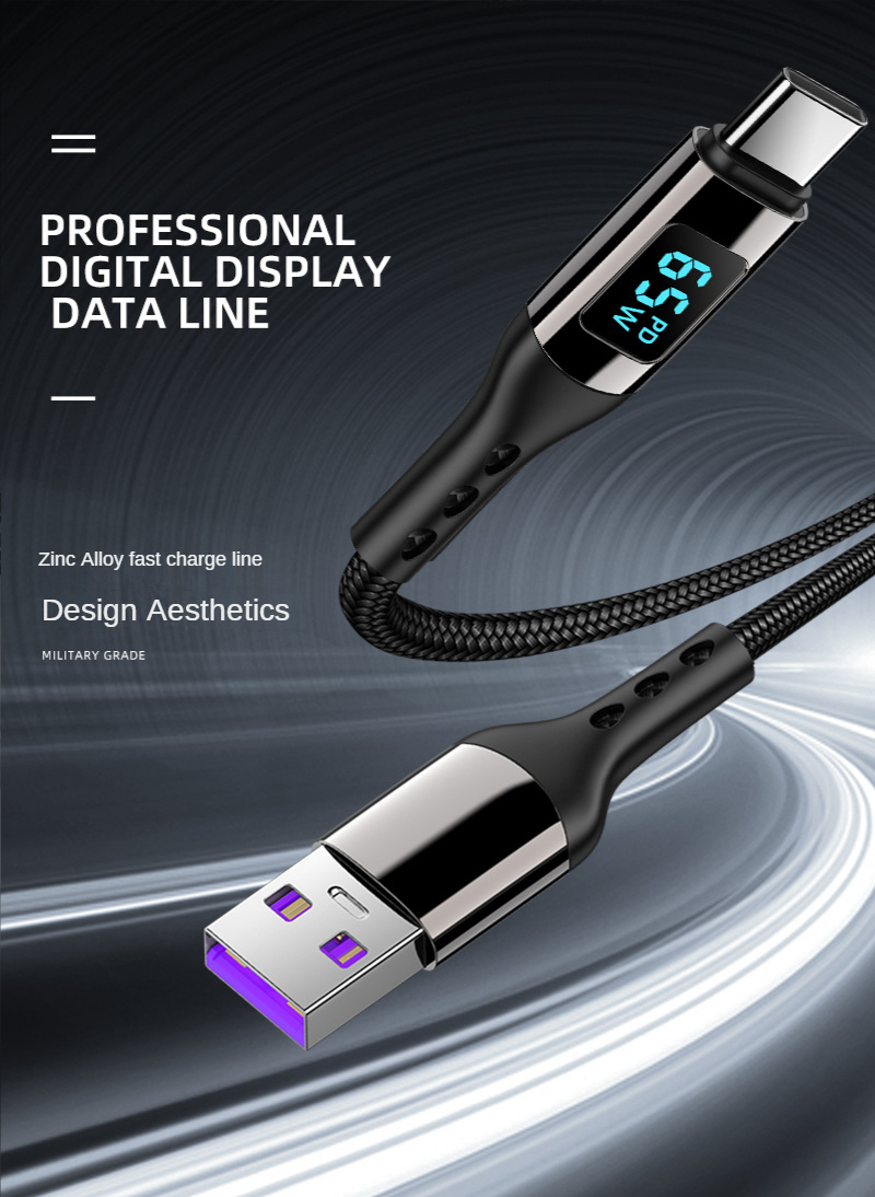 65WUSB-AtoType-CCableFastChargingDataTransmissionTinnedCopperCoreLine1M2MLongforHuaweiMate50forRedmi-1981815-3