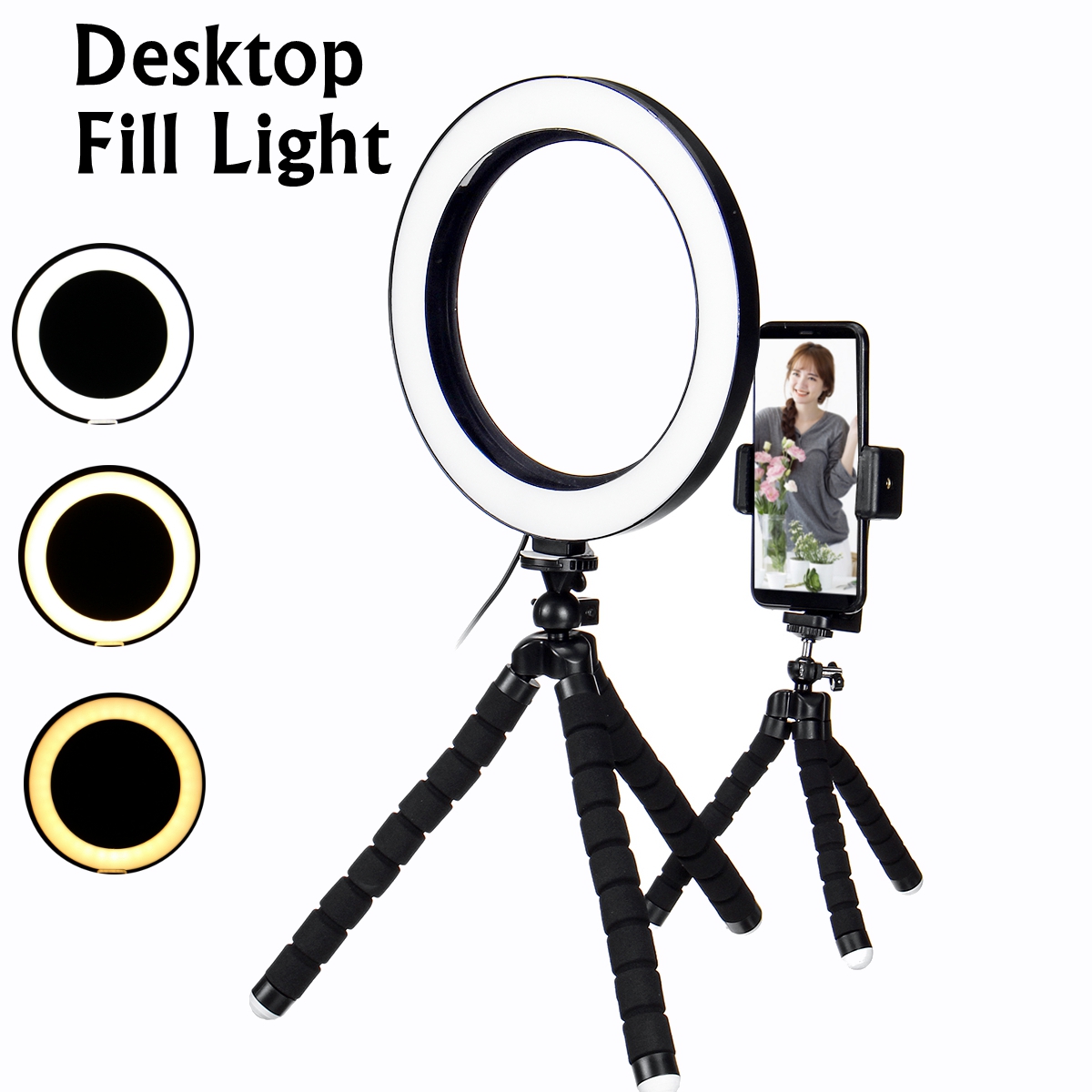 83InchTripodLiveStreamSelfieLEDRingLightFillLightWithPhoneHolder-1637482-1