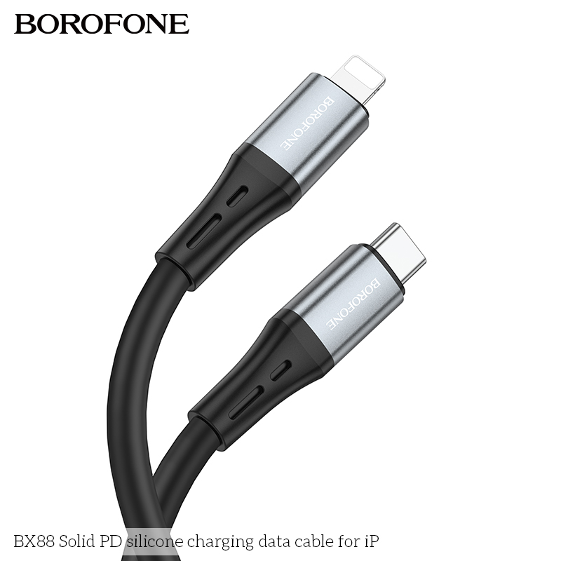 BOROFONEBX88PD20WType-CtoiPSiliconeCableFastChargingDataTransmissionCopperCoreLine1MLongForiPhone141-1980133-4