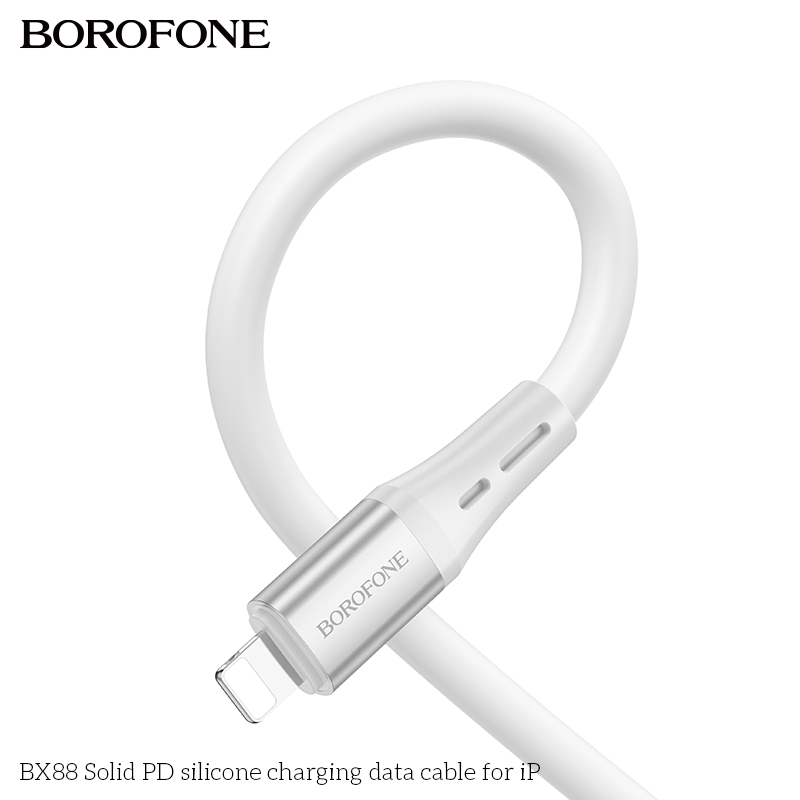BOROFONEBX88PD20WType-CtoiPSiliconeCableFastChargingDataTransmissionCopperCoreLine1MLongForiPhone141-1980133-7