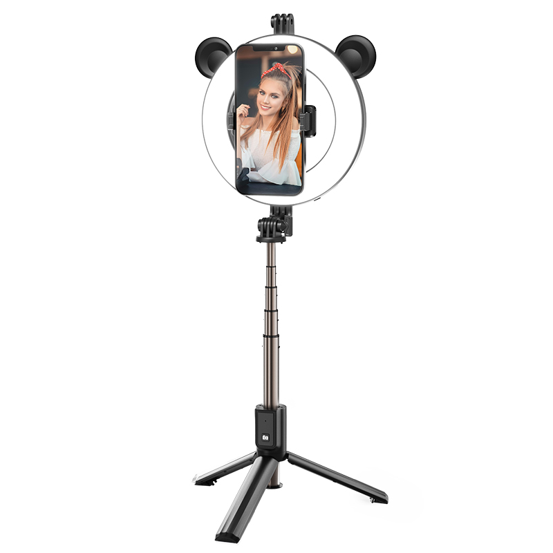 BOROFONEBY6Portable6inch10-ModeDimmingLEDRingFillLightBT40RemoteControlYouTubeTiktokVKVlogMakeupLive-1838639-2