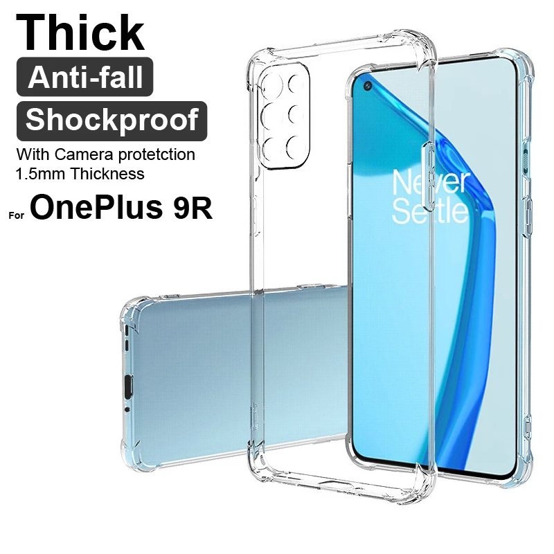 Bakeey12PCSforOnePlus9RCasewithAirbagsShockproofTransparentNon-YellowSoftTPUProtectiveCase-1893030-1