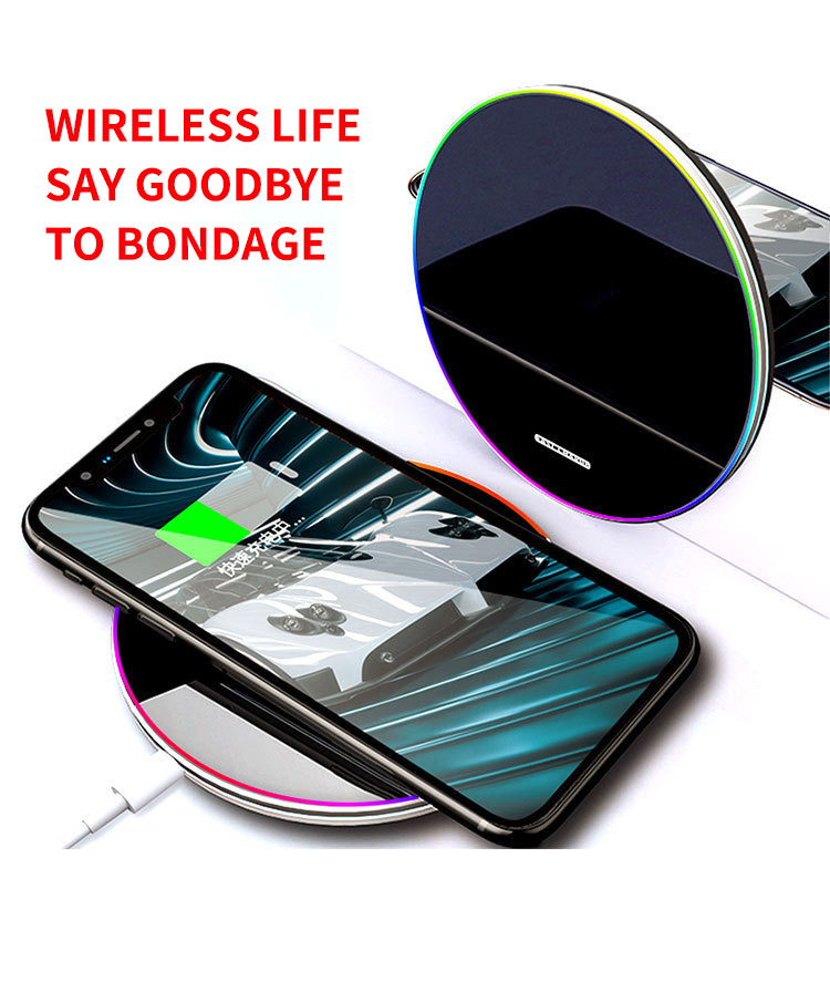 Bakeey15W10W75W5WWirelessChargerFastWirelessChargingPadforQi-enabledSmartPhonesforiPhone14ProMax1312-1981866-1