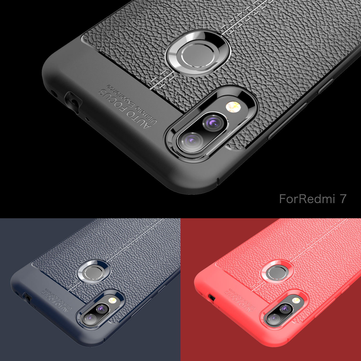 BakeeyAnti-fingerprintLitchiSiliconeSoftProtectiveCaseforXiaomiRedmi7RedmiY3Non-original-1470210-2