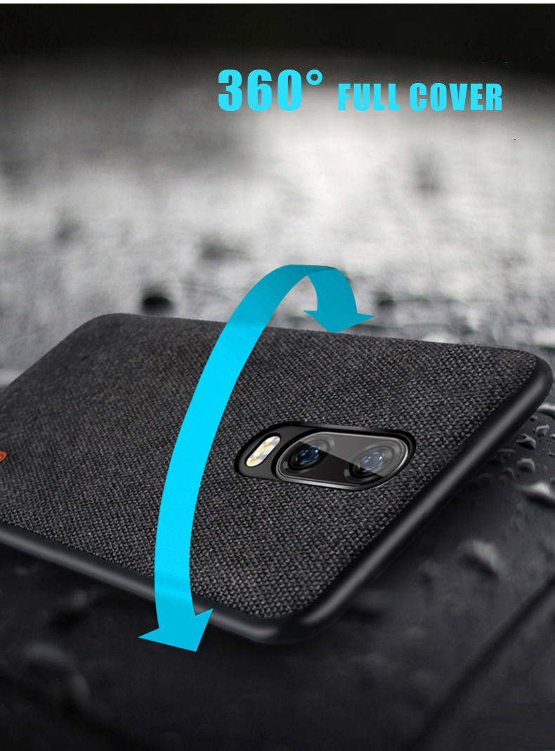 BakeeyLuxuryFabricSoftSiliconeEdgeShockproofProtectiveCaseForOnePlus7-1527180-1