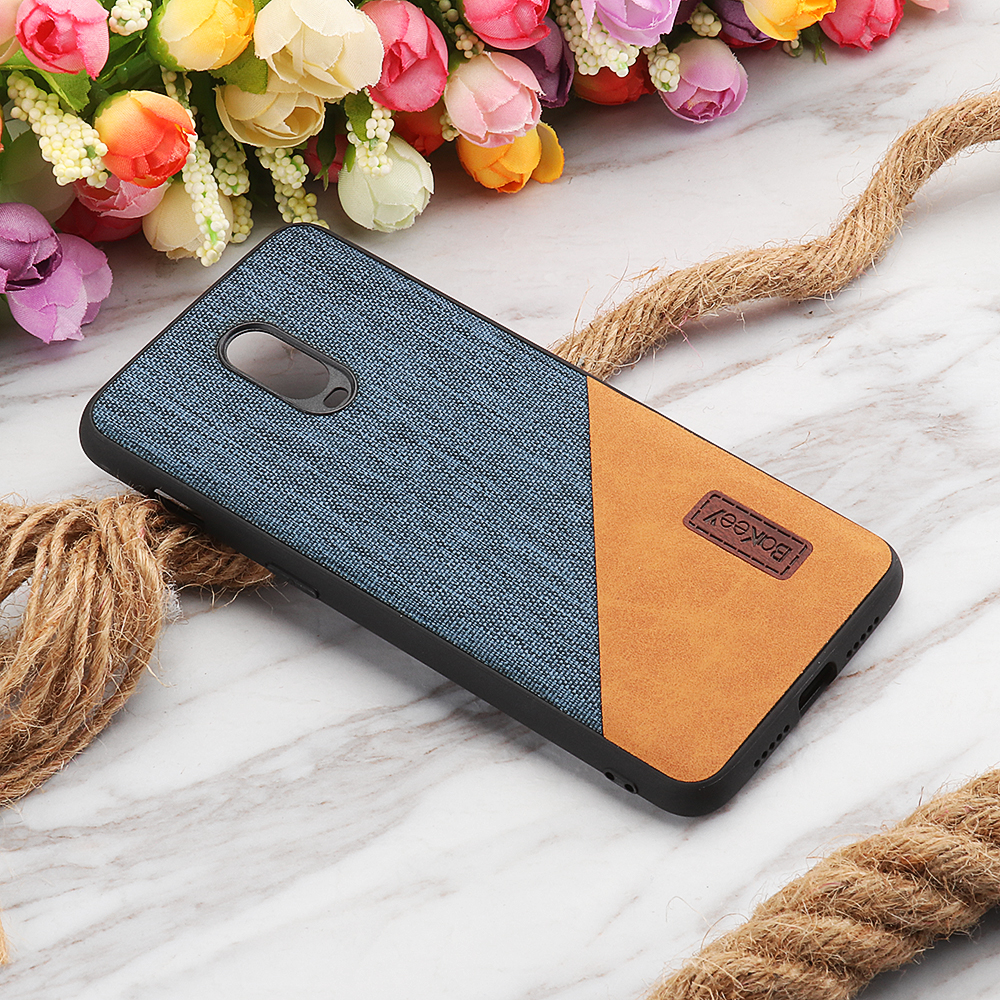 BakeeyLuxuryFabricSoftSiliconeEdgeShockproofProtectiveCaseForOnePlus7-1527180-11