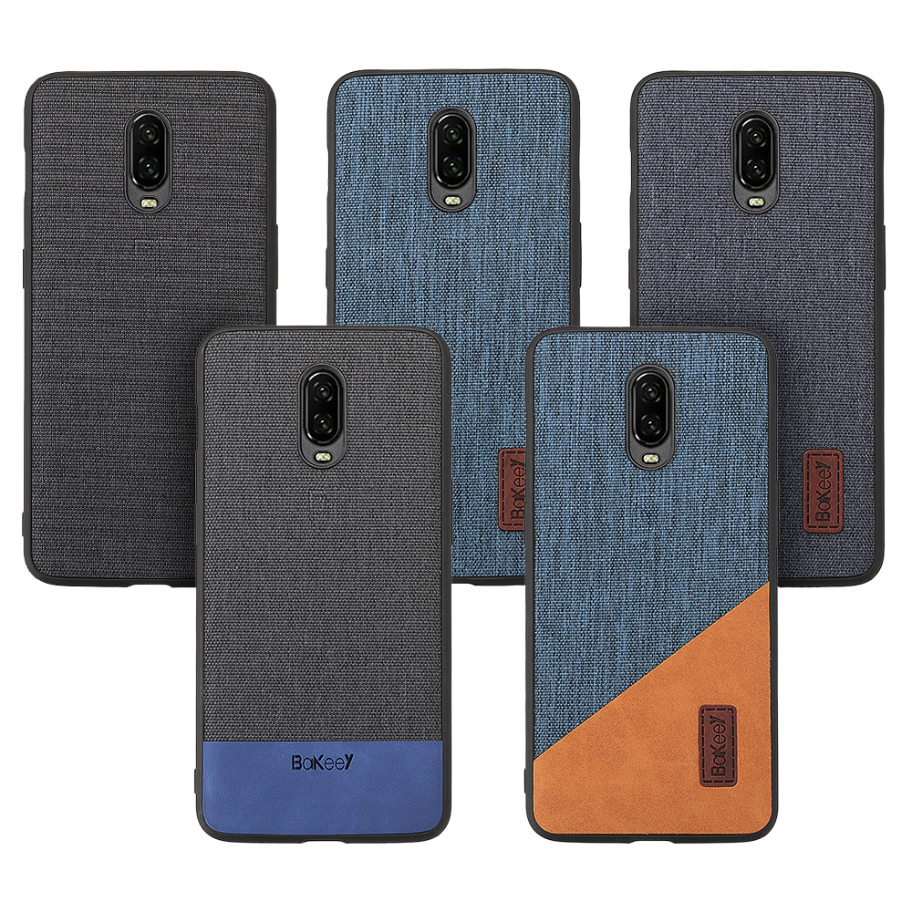 BakeeyLuxuryFabricSoftSiliconeEdgeShockproofProtectiveCaseForOnePlus7-1527180-7