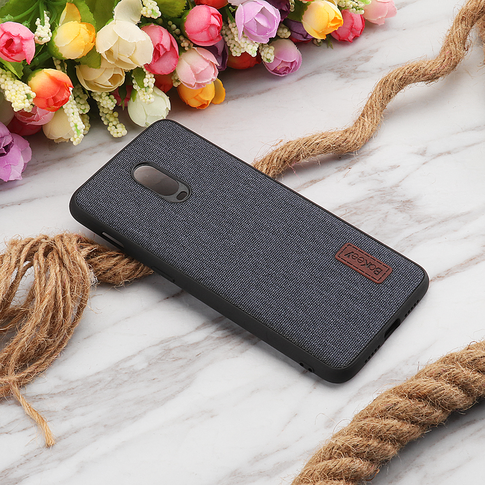 BakeeyLuxuryFabricSoftSiliconeEdgeShockproofProtectiveCaseForOnePlus7-1527180-10