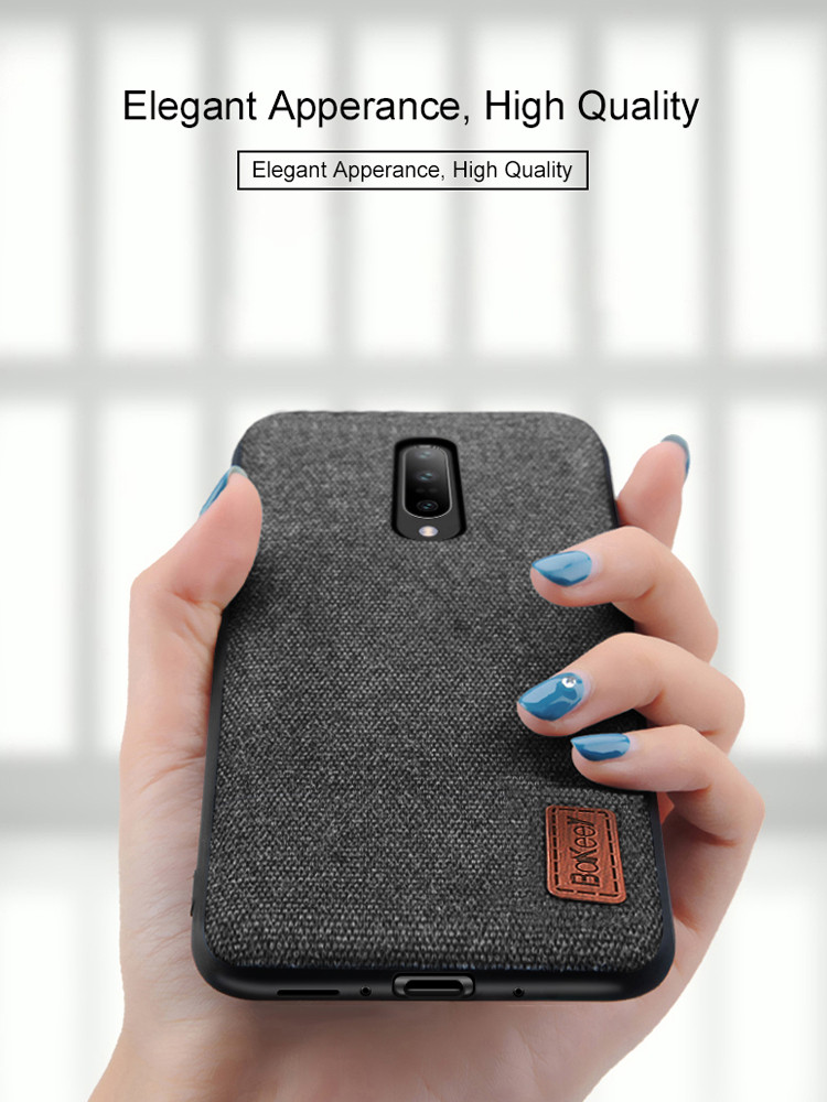 BakeeyLuxuryFabricSpliceSoftSiliconeEdgeShockproofProtectiveCaseForOnePlus7Pro-1512509-2