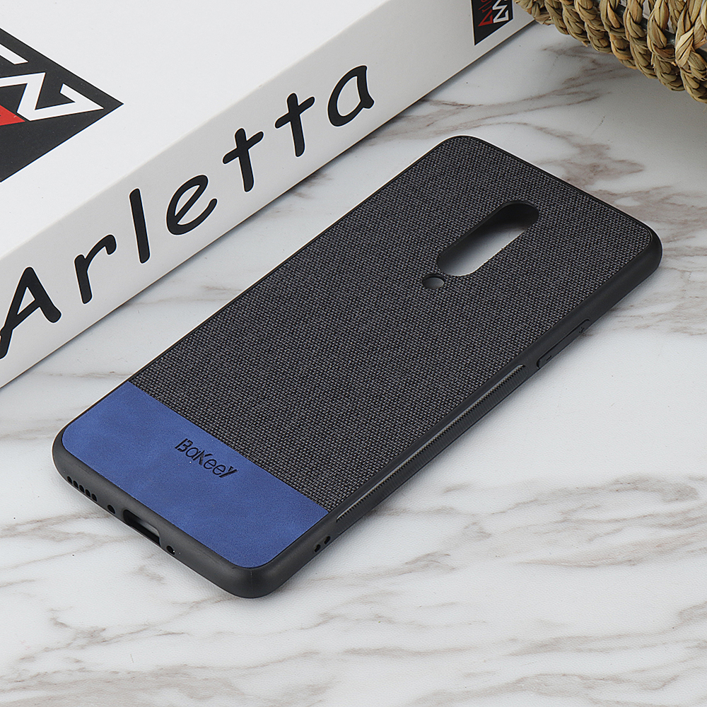 BakeeyLuxuryFabricSpliceSoftSiliconeEdgeShockproofProtectiveCaseForOnePlus7Pro-1512509-9