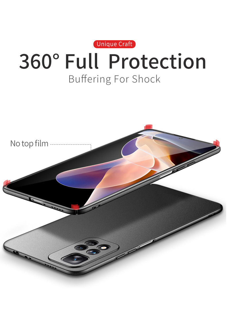 BakeeyMatteProtectiveCaseForXiaomiRedmiNote11GlobalVersionRedmiNote11SGlobalVersionPCUltra-thinBackC-1942837-8