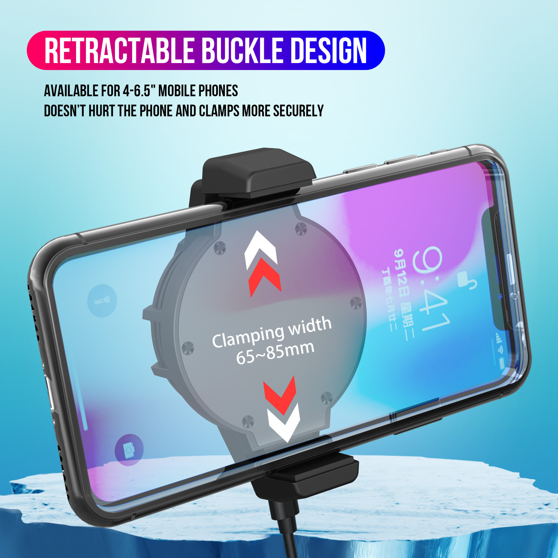 BakeeyP10MobilePhoneSemiconductorRadiatorTwo-wayRetractableRefrigerationBackClipForiPhone13ProMax13M-1918003-6