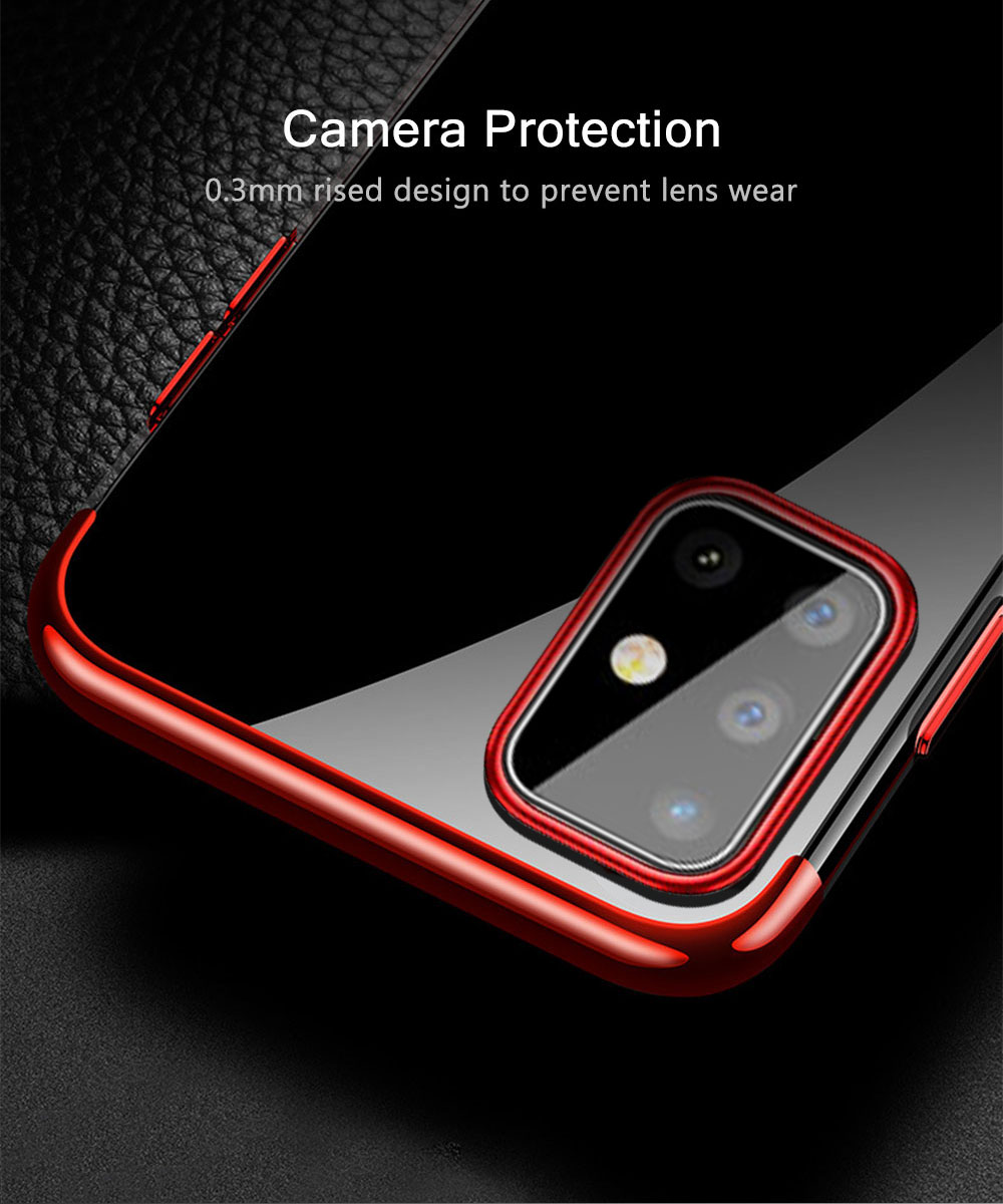 BakeeyPlatingUltra-thinTransparentSoftTPUShockproofProtectiveCaseforSamsungGalaxyS20-1631086-7