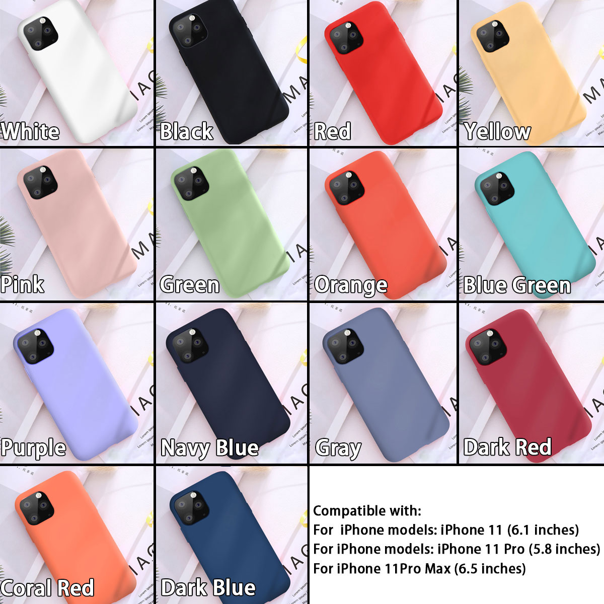 BakeeySmoothShockproofSoftLiquidSiliconeRubberBackCoverProtectiveCaseforiPhone11Series-1588312-11