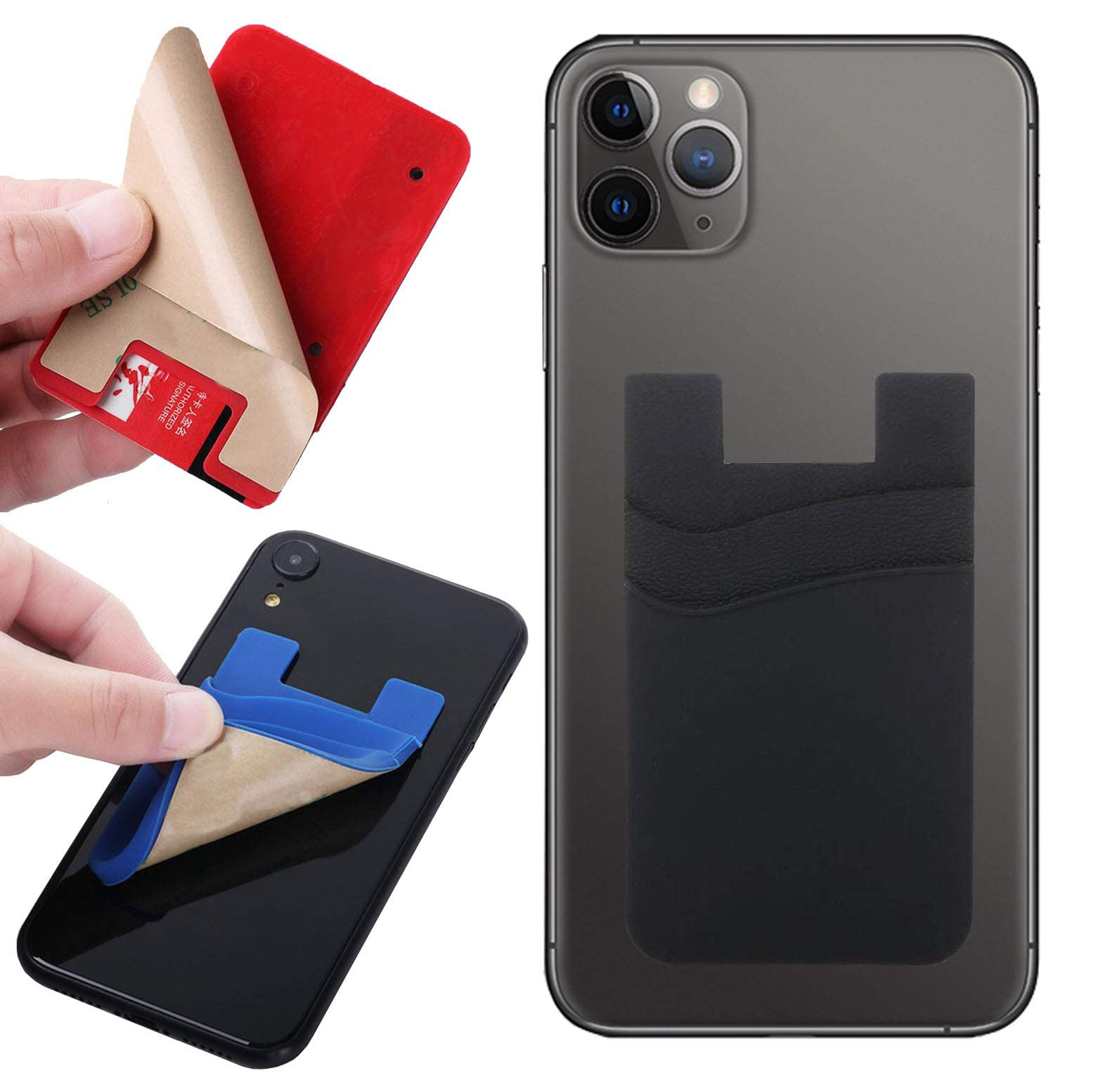 BakeeyUniversalSiliconeAdhesiveStickerUltra-ThinwithCardHolderPocketCompatiblewithMostSmartphones-1833228-2