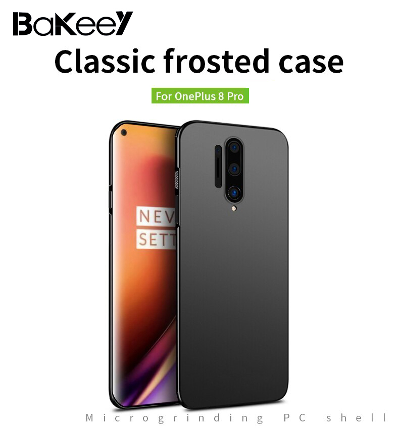 BakeeyforOnePlus8ProCaseSilkySmoothAnti-fingerprintShockproofHardPCProtectiveCaseBackCover-1673350-1