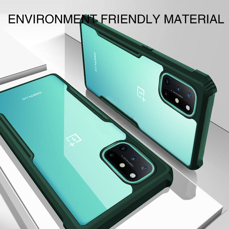 BakeeyforOnePlus8TCasewithBumpersShockproofAnti-FingerprintTransparentAcrylicProtectiveCase-1773218-1