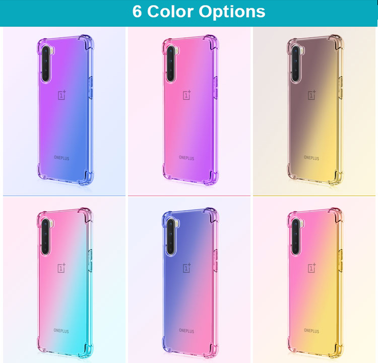 BakeeyforOnePlusNordCaseGradientColorwithFour-CornerAirbagsShockproofTranslucentSoftTPUProtectiveCas-1736952-2