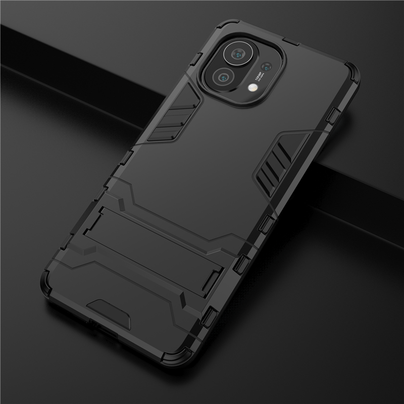 BakeeyforXiaomiMi11LiteCaseArmorwithBracketShockproofPCProtectiveCaseBackCoverNon-Original-1872881-13