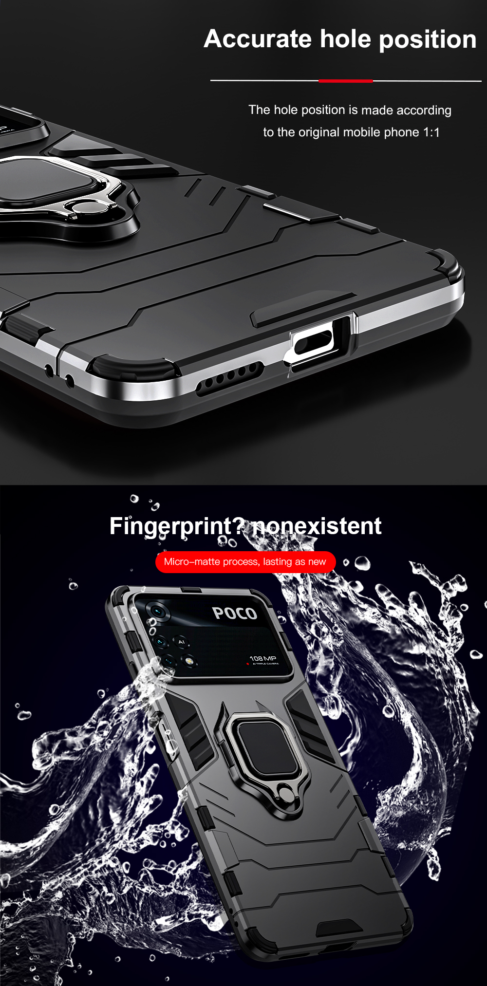 BakeeyforXiaomiPOCOX4PRO5GArmorShockproofMagneticwith360RotationFingerRingHolderStandPCProtectiveCas-1979533-5