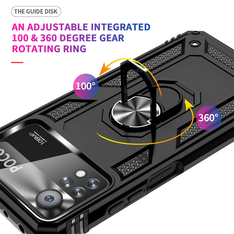 BakeeyforXiaomiPOCOX4PRO5GCaseArmorBumpersShockproofMagneticwith360RotationFingerRingHolderStandPCPr-1979539-3