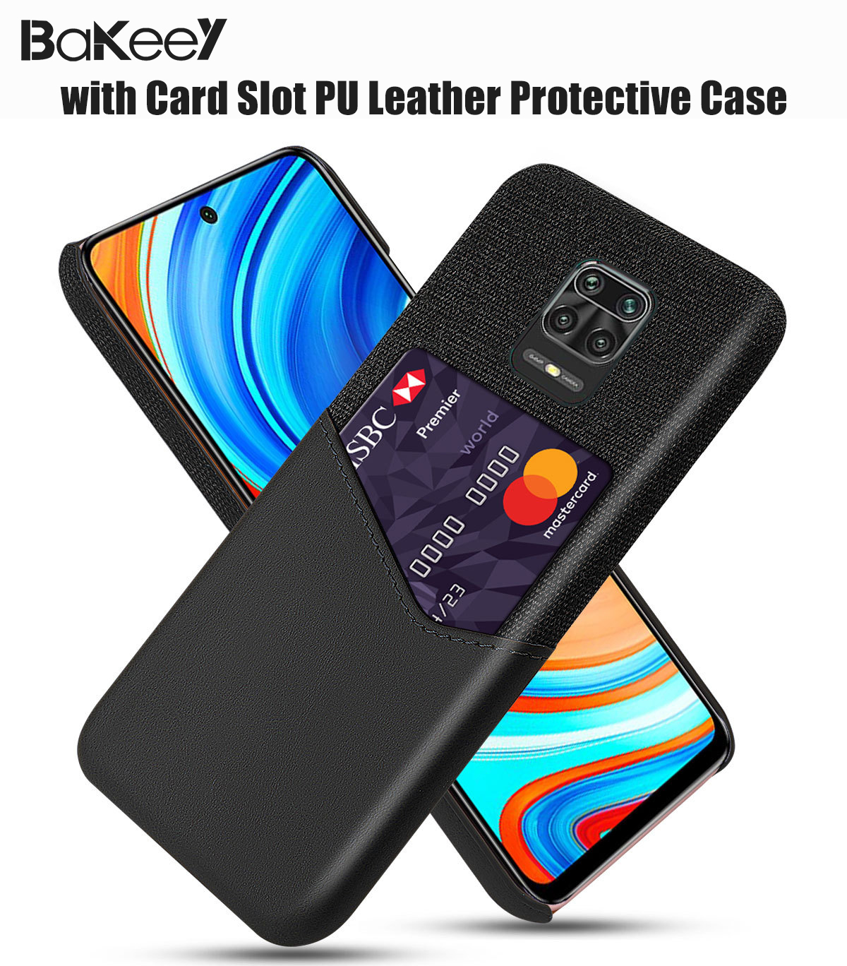 BakeeyforXiaomiRedmiNote9SRedmiNote9ProCaseLuxuryPULeatherClothwithCardSlotShockproofAnti-scratchPro-1686155-1