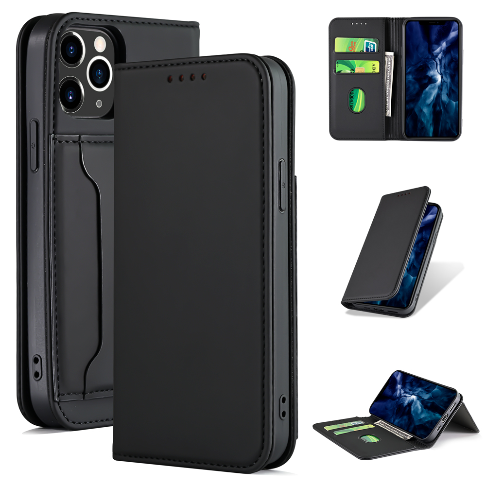 BakeeyforiPhone12Pro12CaseBusinessFlipMagneticwithMulti-CardSlotsWalletShockproofPULeatherProtective-1754559-9