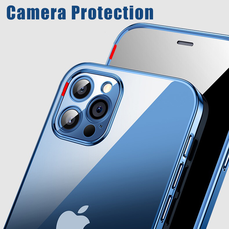 BakeeyforiPhone12Pro12Mini1212ProMaxCasePlatingUltra-ThinTransparentNon-YellowShockproofSoftTPUProte-1757851-7