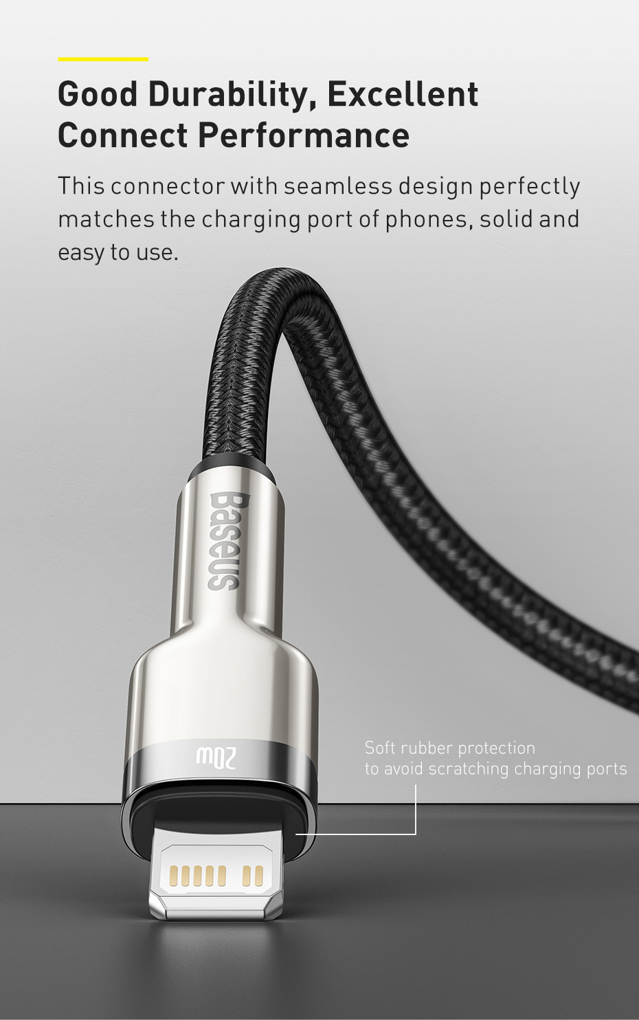 BaseusCafulePD20WType-CToiPCableFastChargingMetalDataCableForiPhone1112131414Plus14ProMaxforiPad-1976276-8