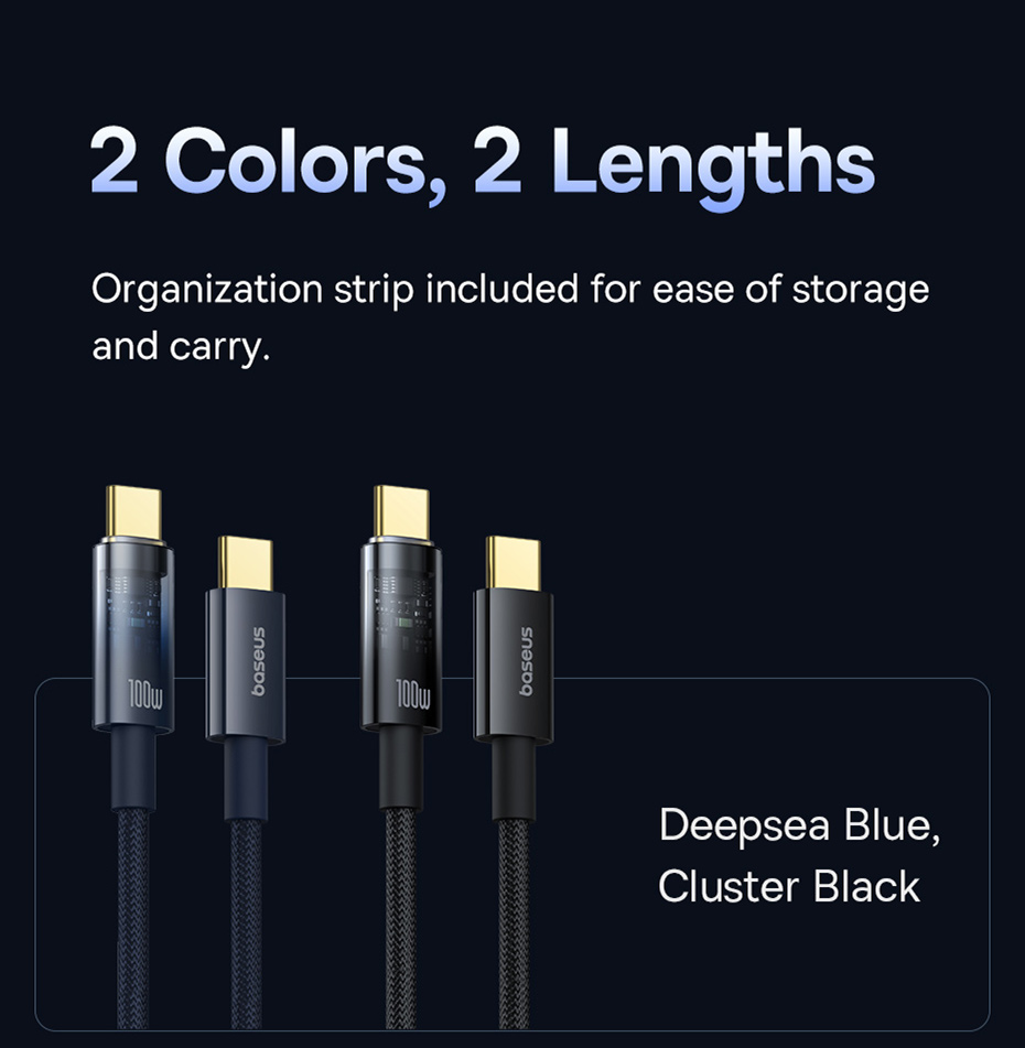 BaseusExplorerSeriesPD100WType-CtoType-CCableFastChargingDataTransmissionCopperCoreLine1M2MLongforiP-2015223-15