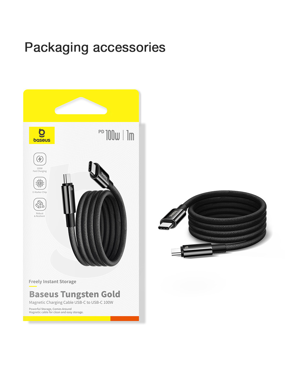 BaseusTungstenSeriesPD100WType-CtoType-CMagneticStroageCableFastChargingCopperCoreLine1MLongforiPhon-2015222-23
