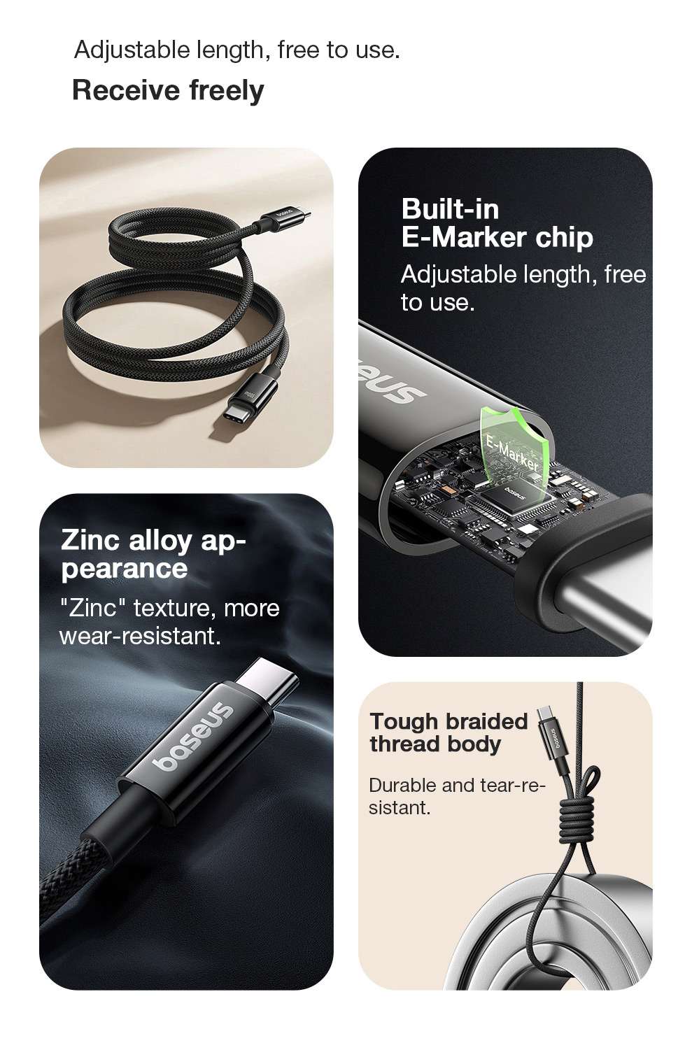 BaseusTungstenSeriesPD100WType-CtoType-CMagneticStroageCableFastChargingCopperCoreLine1MLongforiPhon-2015222-4