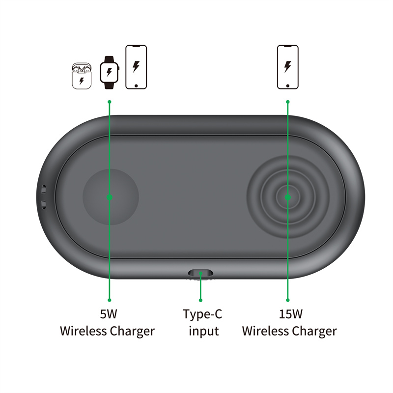 BudiWL566B3-in-115WWirelessChargerFastWirelessChargingPadMultifunctionalTravelStorageBoxforSmartPhon-2007491-2