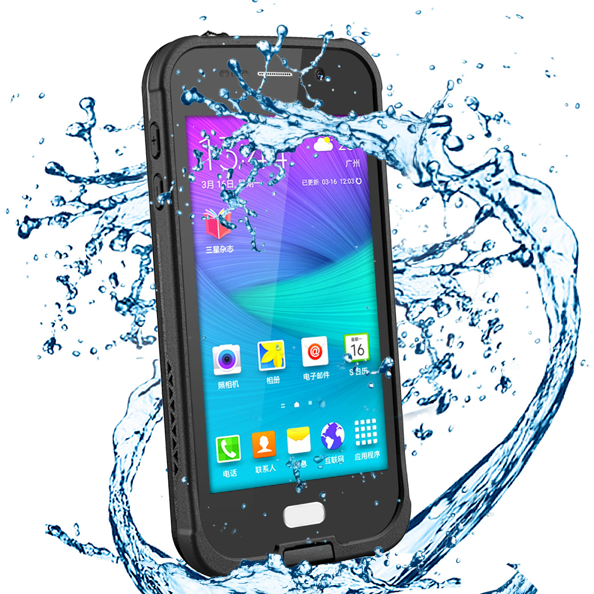 ELEGIANTforSamsungS6WaterproofCaseTransparentTouchScreenShockproofFullCoverProtectiveCase-1890798-2