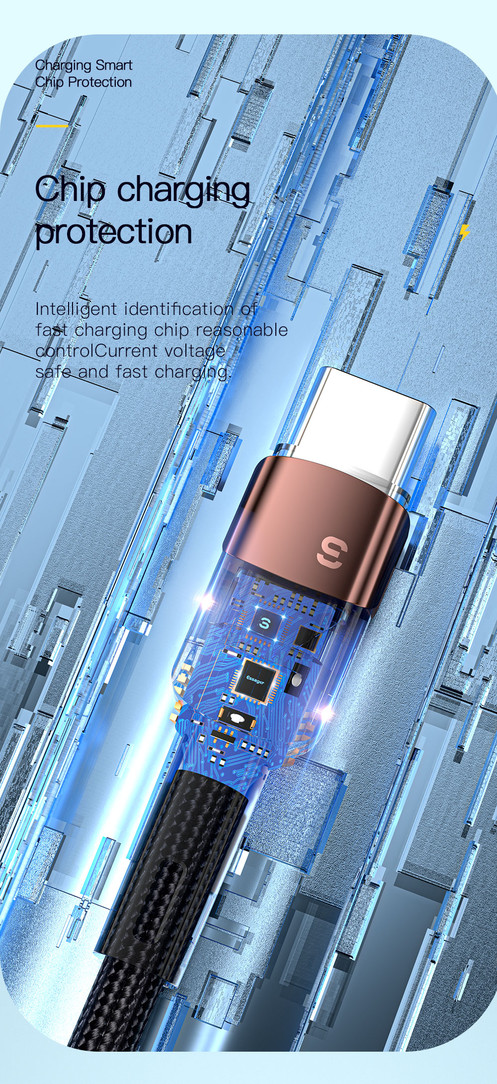 ESSAGER6AUSB-AtoUSB-CCableQCVOOCSCPMTKPEAFCFastChargingDataTransmissionFiberCoreLine05M1M2MLongforHu-1975147-5