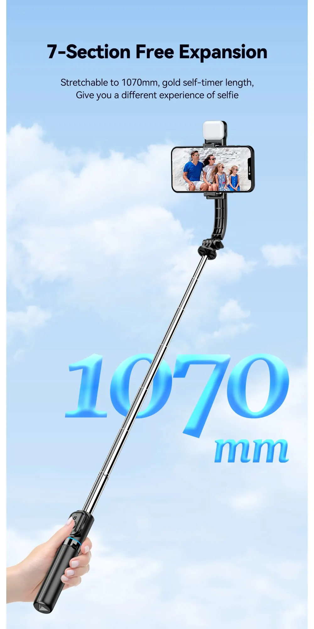 ESSAGERC01SelfieStickDegreeAdjustablePhotoHolder7-gearLengthenedTripodLiveBroadcastSeparatedStandSup-2008382-6