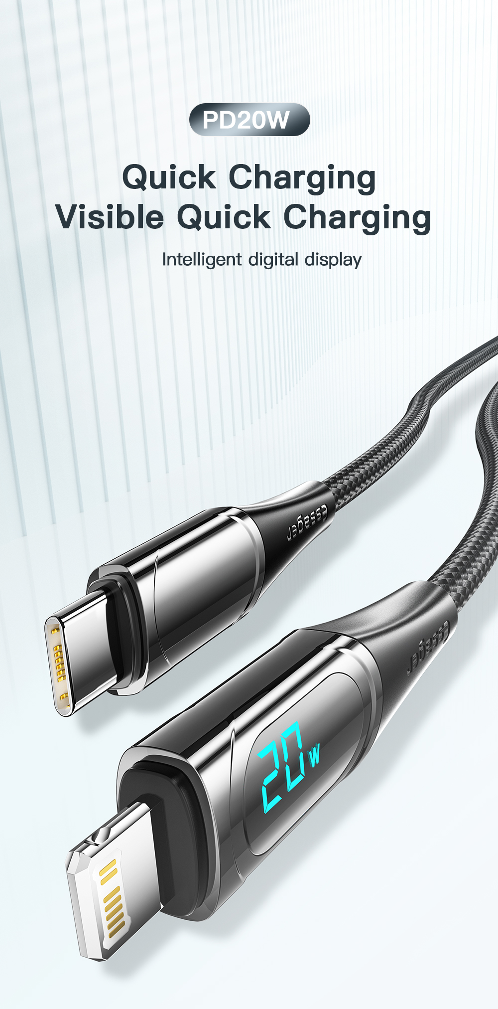 ESSAGERES-X15PD20WType-CtoiPCableFastChargingDataTransmissionTPECoreLine1M2MLongforiPhone1313Pro13Pr-1976264-1