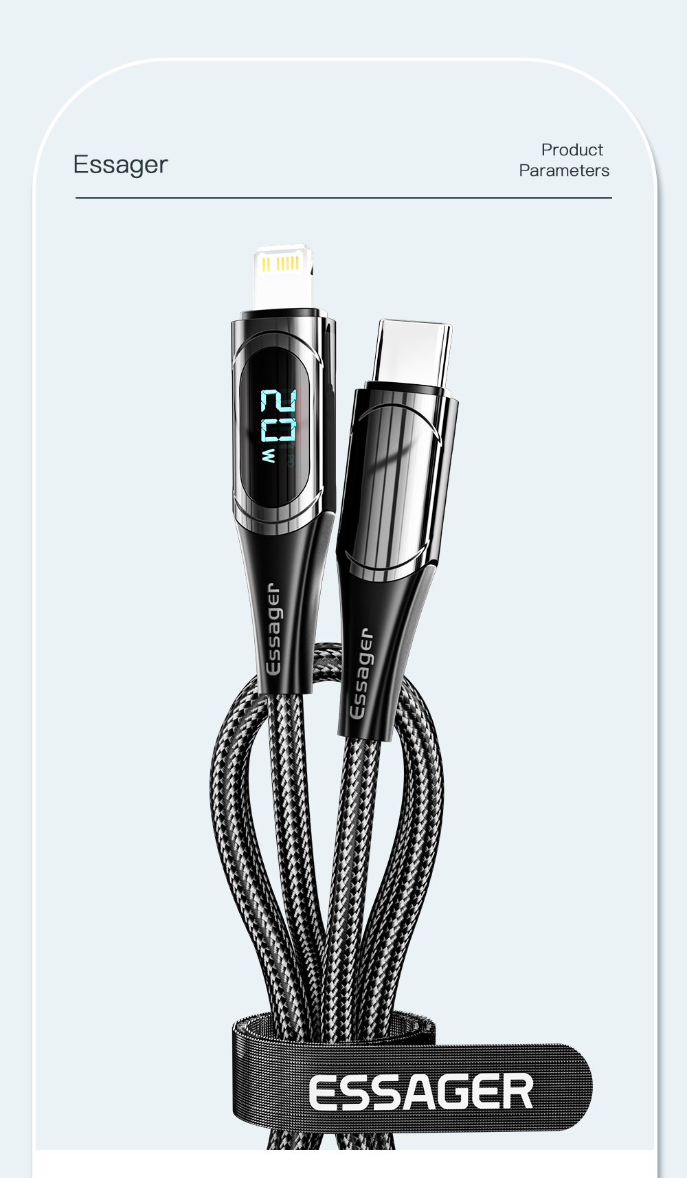 ESSAGERES-X15PD20WType-CtoiPCableFastChargingDataTransmissionTPECoreLine1M2MLongforiPhone1313Pro13Pr-1976264-9