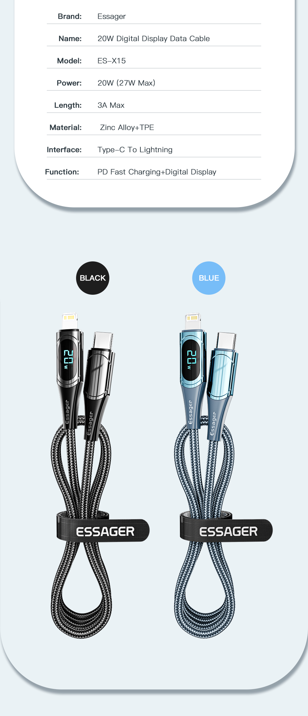 ESSAGERES-X15PD20WType-CtoiPCableFastChargingDataTransmissionTPECoreLine1M2MLongforiPhone1313Pro13Pr-1976264-10